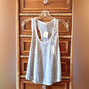 FREE PEOPLE Intimately Heather Grey Tank Racerback Sz S NEW
